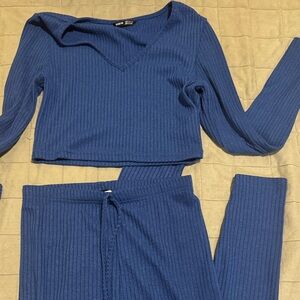 SHEIN Blue Knit Set